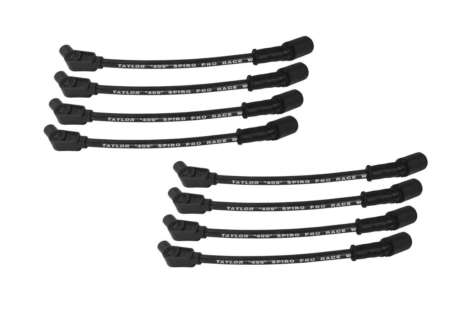 Spark Plug Wire Set Universal 10.4mm Silicone Spiro Pro 409 409 135_ Black 79013